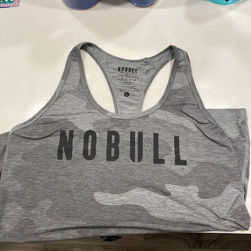 NO BULL Tank Top (Gray Camo) - L